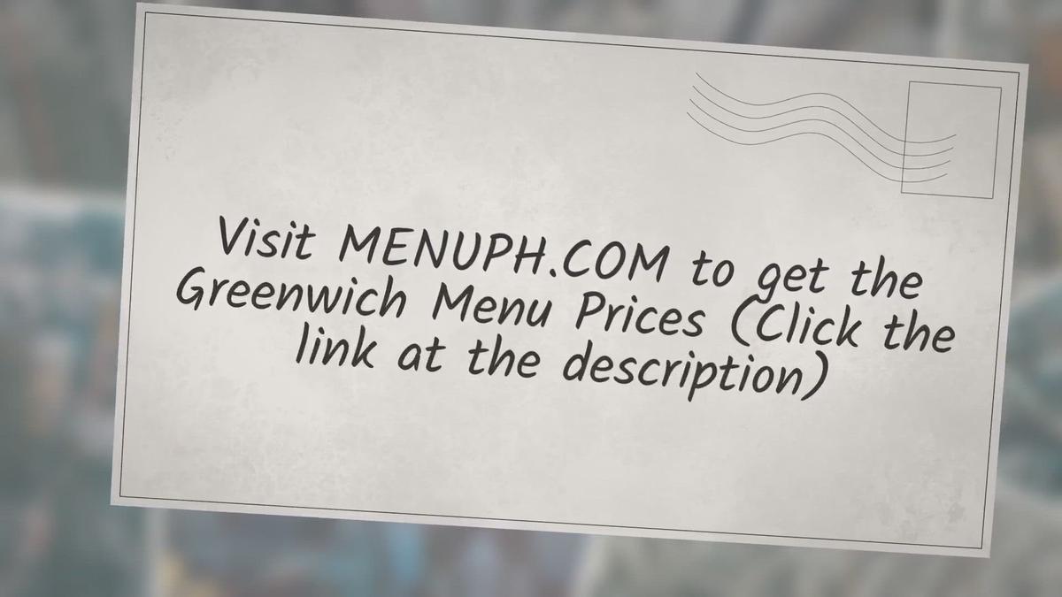 'Video thumbnail for Greenwich Menu Prices'