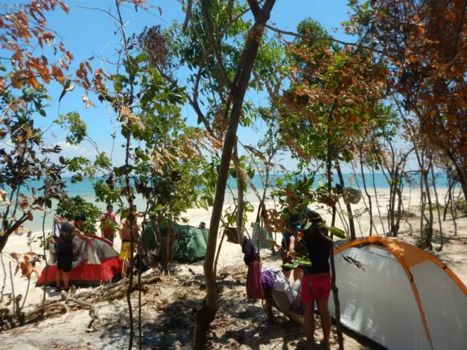 Tents in Penitan Bay