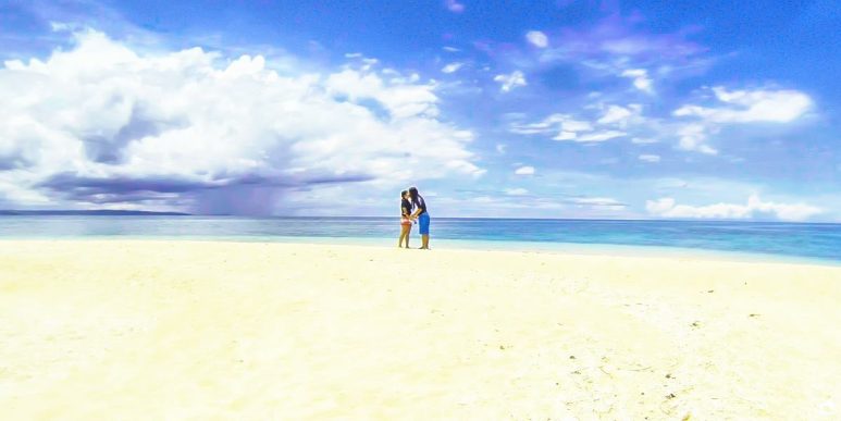 White sand in Sombrero island