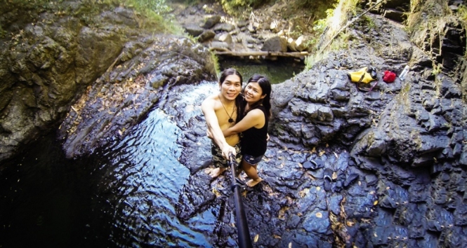 Couple shot in Bugtong Bato Falls