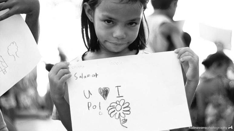 School kid during outreach in Calitaan elementary school
