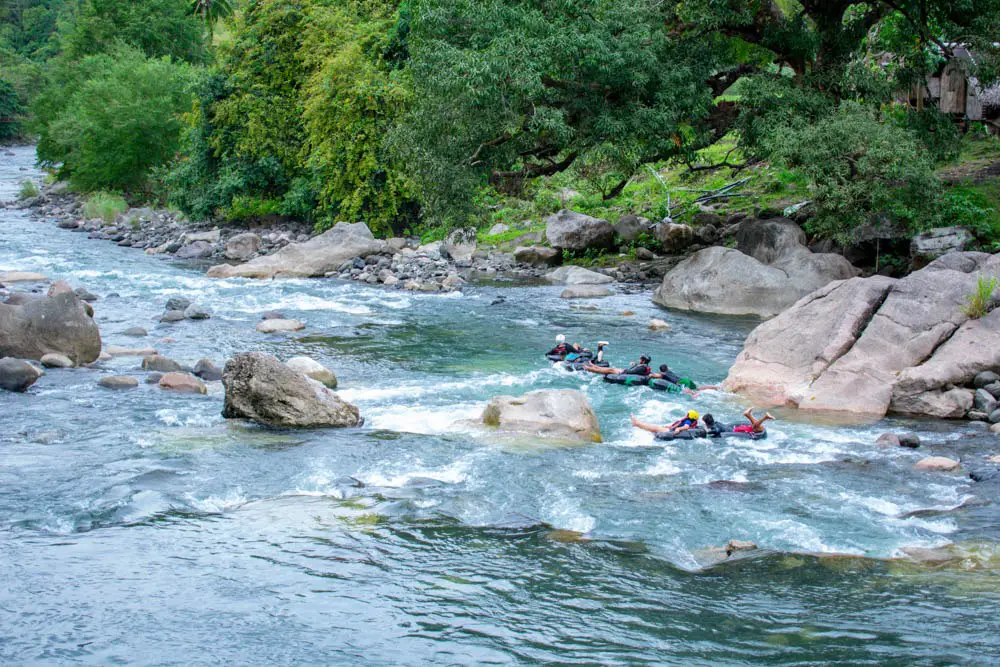 River tubing in Tibiao, Antique