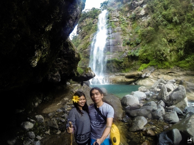 Couple shot in Bomod-Ok Falls in Sagada