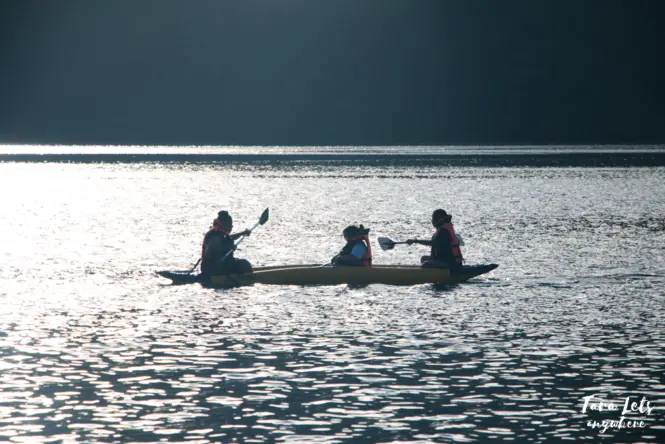 Kayaking in Lake Holon