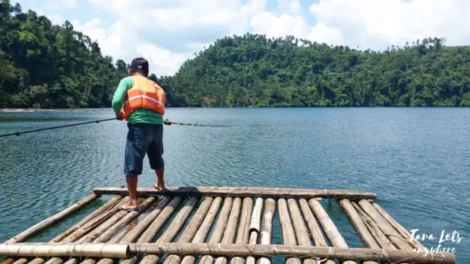 Pandin Lake - bamboo raft