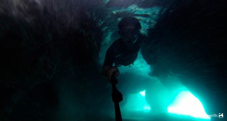 Underwater tunnel in Koding-Koding Point, Carabao Island