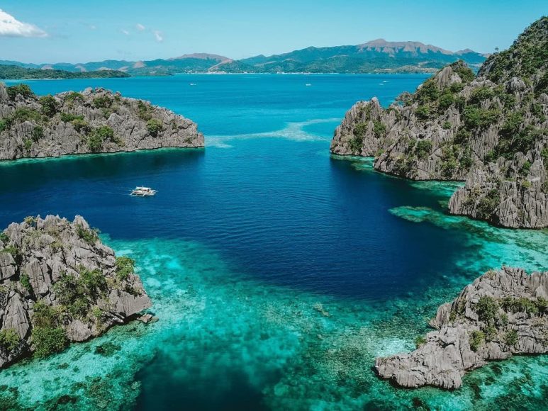 Drone shot in Coron, Palawan