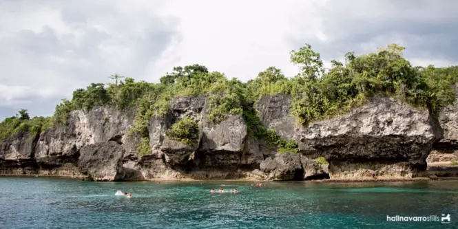 Rock formation and snorkeling area in Higatangan Island, Biliran