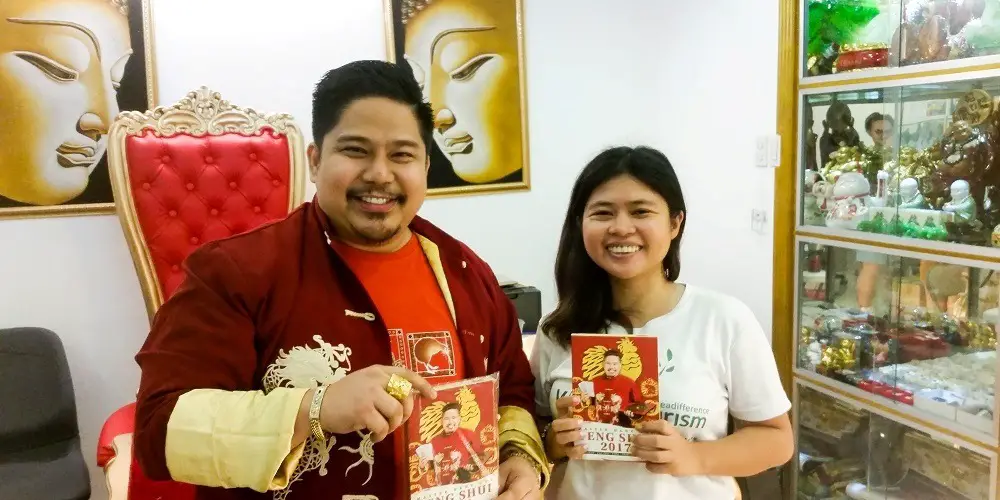 With Master Hanz Cua, a professional tarot reader in Manila