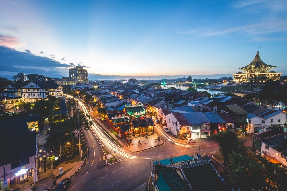 Kuching City in Malaysia