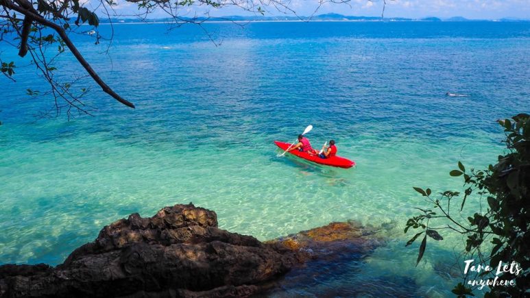 Kapas Island activity - kayaking