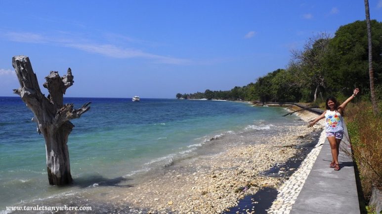Random black-sand beach in Nusa Penida