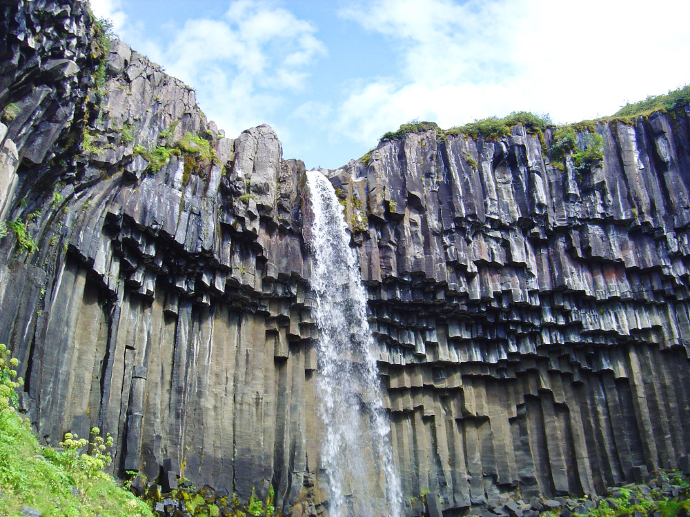 Svartifoss waterfall in Iceland