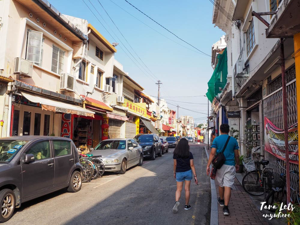 Walking along Jonker Street in Malacca