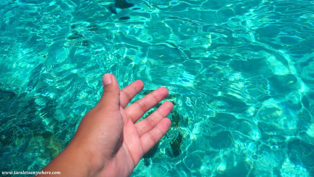 Clear water in Tukung Burung Island