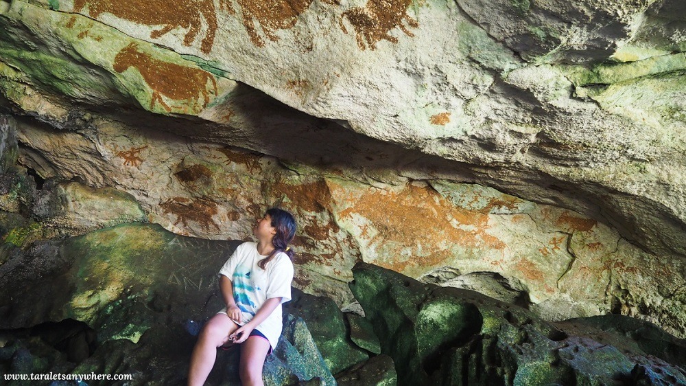 Ancient wall paintings in Liang Kobori, Muna Island
