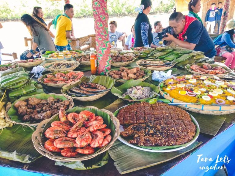 Lunch in floating cottage in Kabug Island