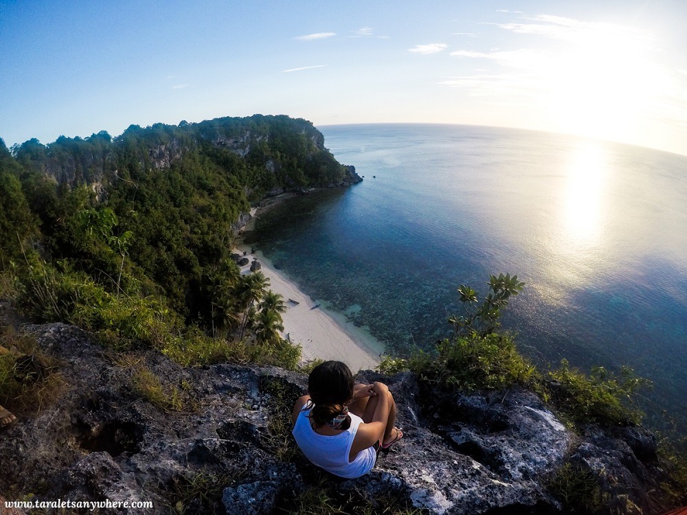 A cliff on a private beach in Buton Island