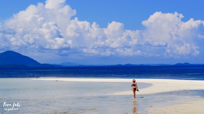 Sand bar in Sirommon Island, Once Islas in Zamboanga
