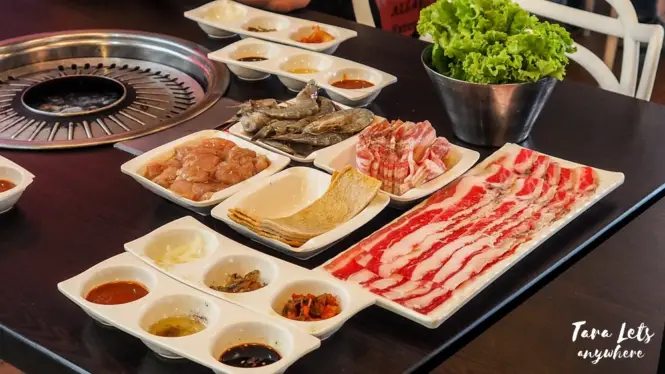 Food in All4U unlimited Korean BBQ