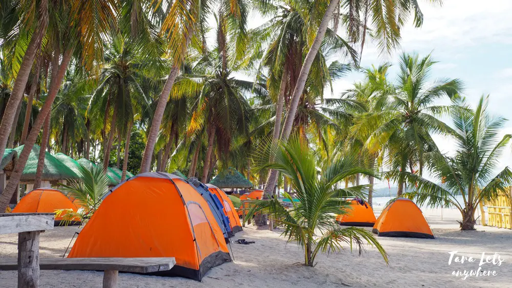 Camping grounds in Maniwaya Island