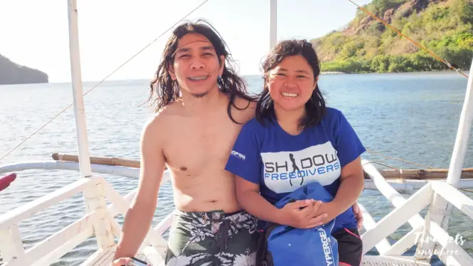Couple shot during island hopping in Bituin Cove, Batangas