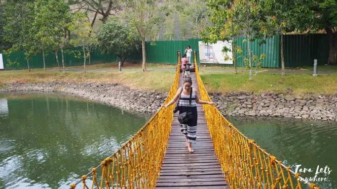 Hanging bridge in Pico de Loro resort