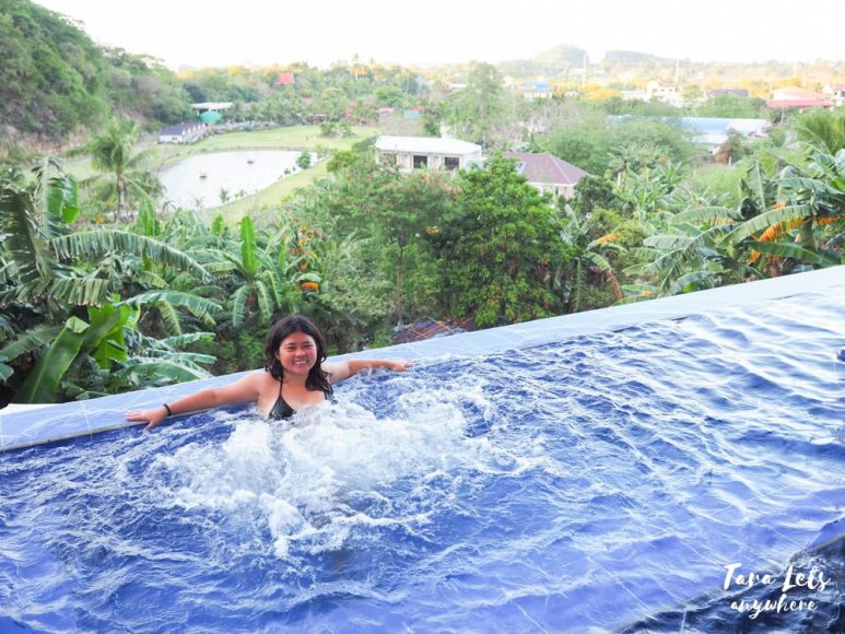 Kat in infinity pool at The Cliffhouse Laguna