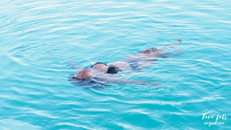 Kat in infinity pool at Punta Verde Resort