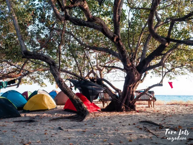 Campsite in Apo Reef, Mindoro