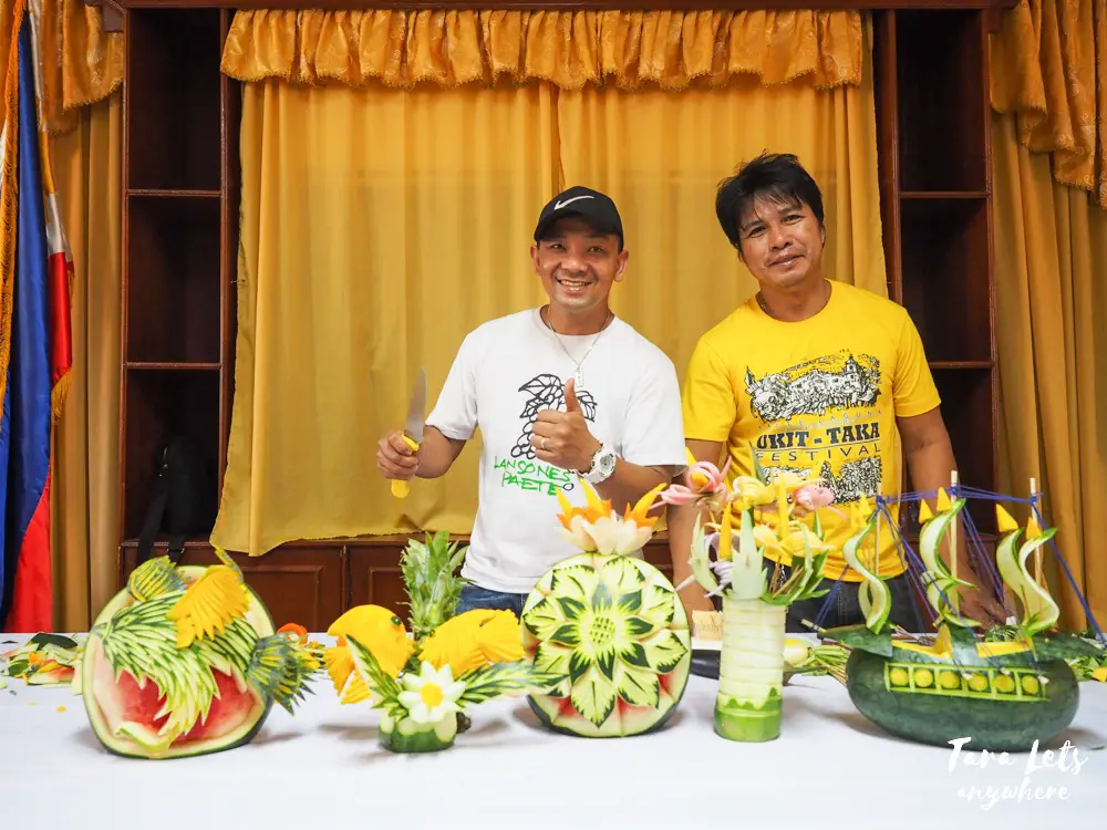 Fruit and vegetable carving in Paete, Laguna