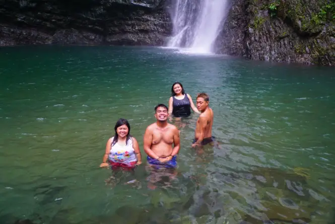 Swimming at Dibulo Falls, Isabela