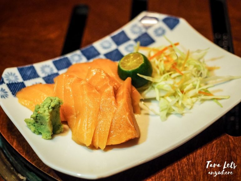 Ishiaya Garden Bistro - salmon sashimi