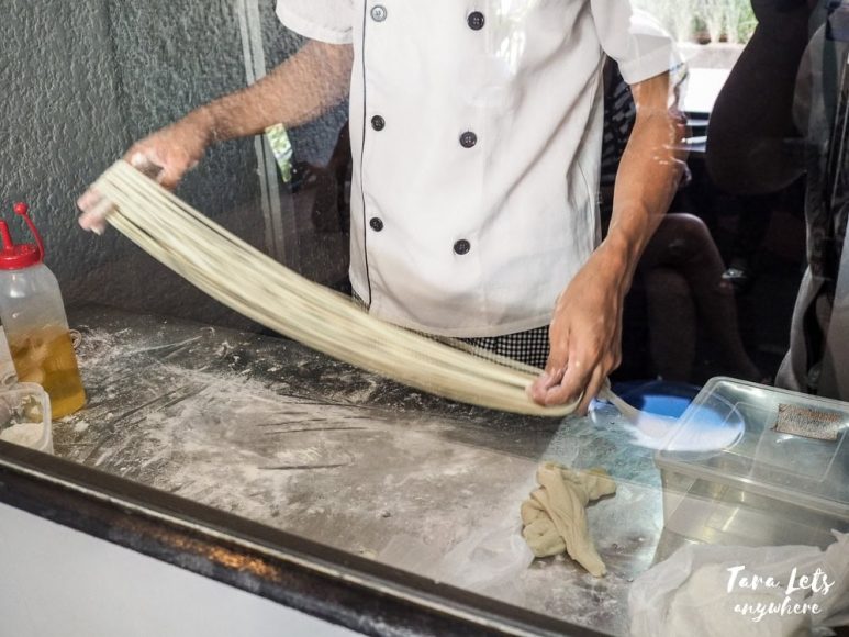 Hand-pulled noodles at Noychi Dimsum Express