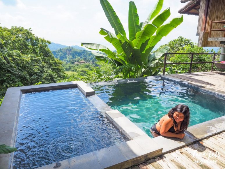 Kat in plunge pool at Narra Hill