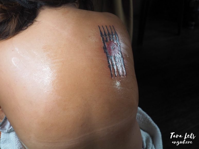 Kat's Sak Yant tattoo