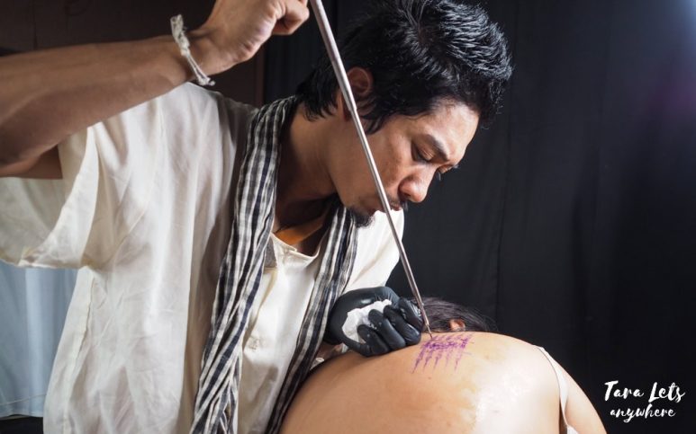 Sak Yant tattoo by a Thai monk