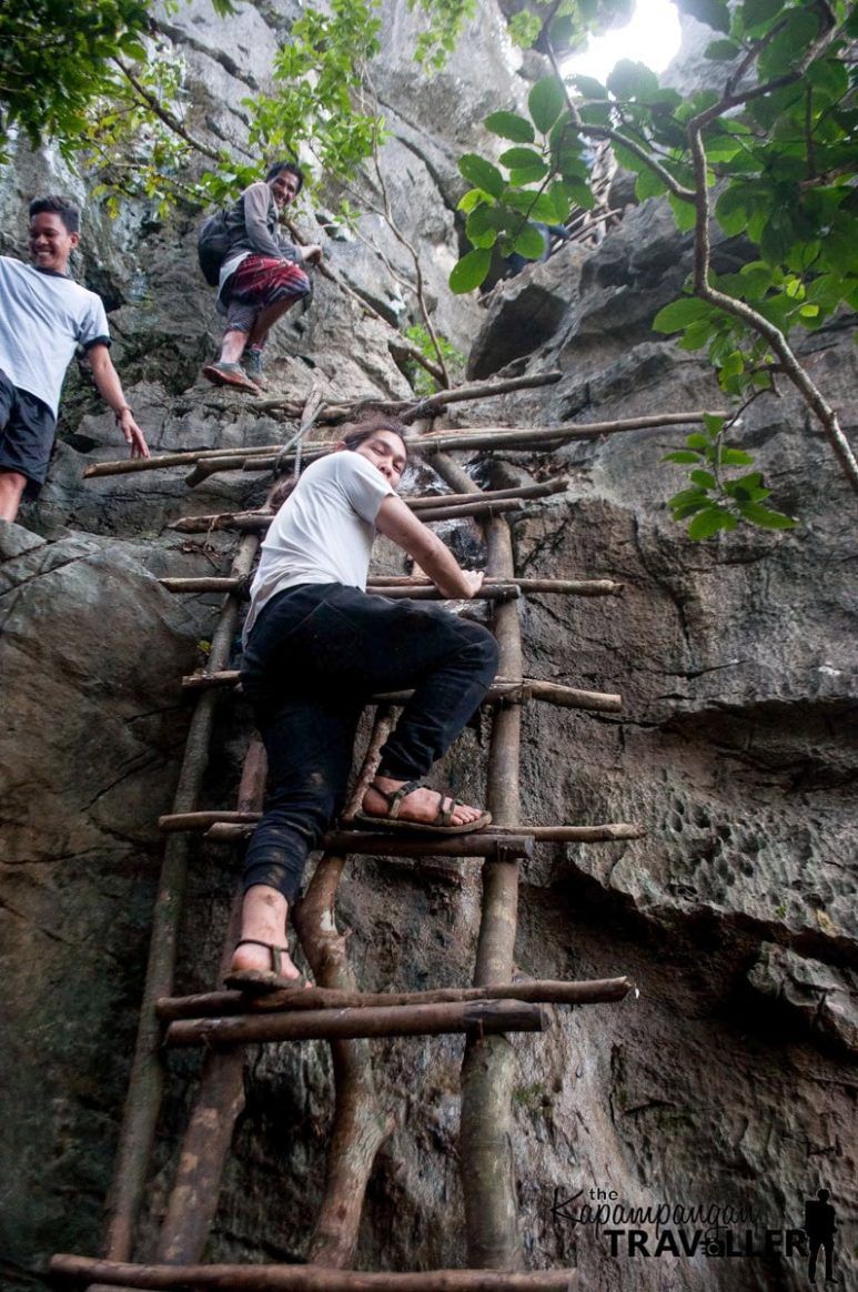 Ladder to Nagpatong rock summit