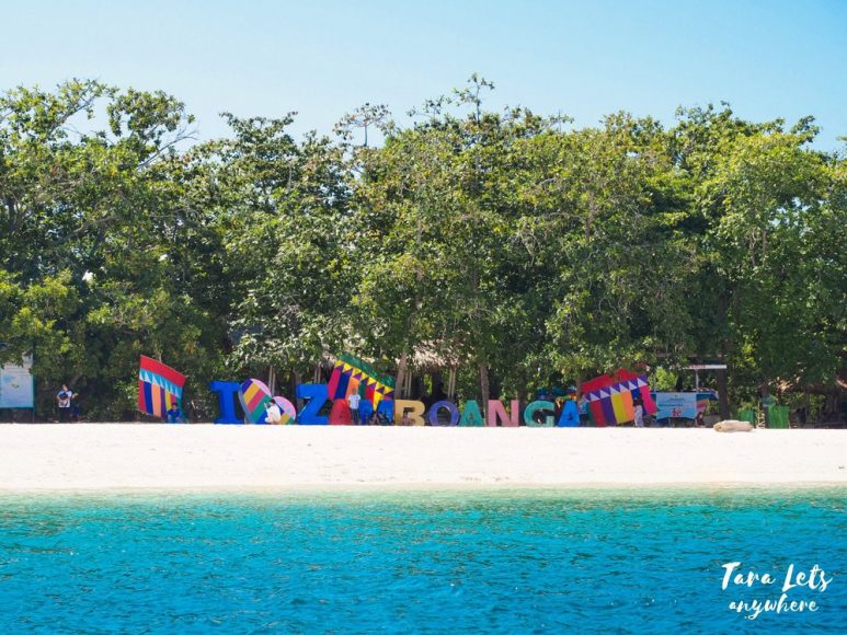 Zamboanga signage in Pink Beach
