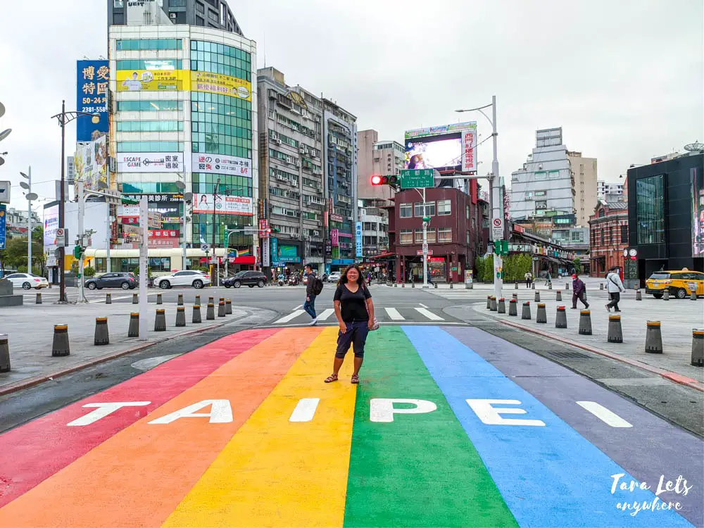 Rainbow Walk in Ximending District in Taipei