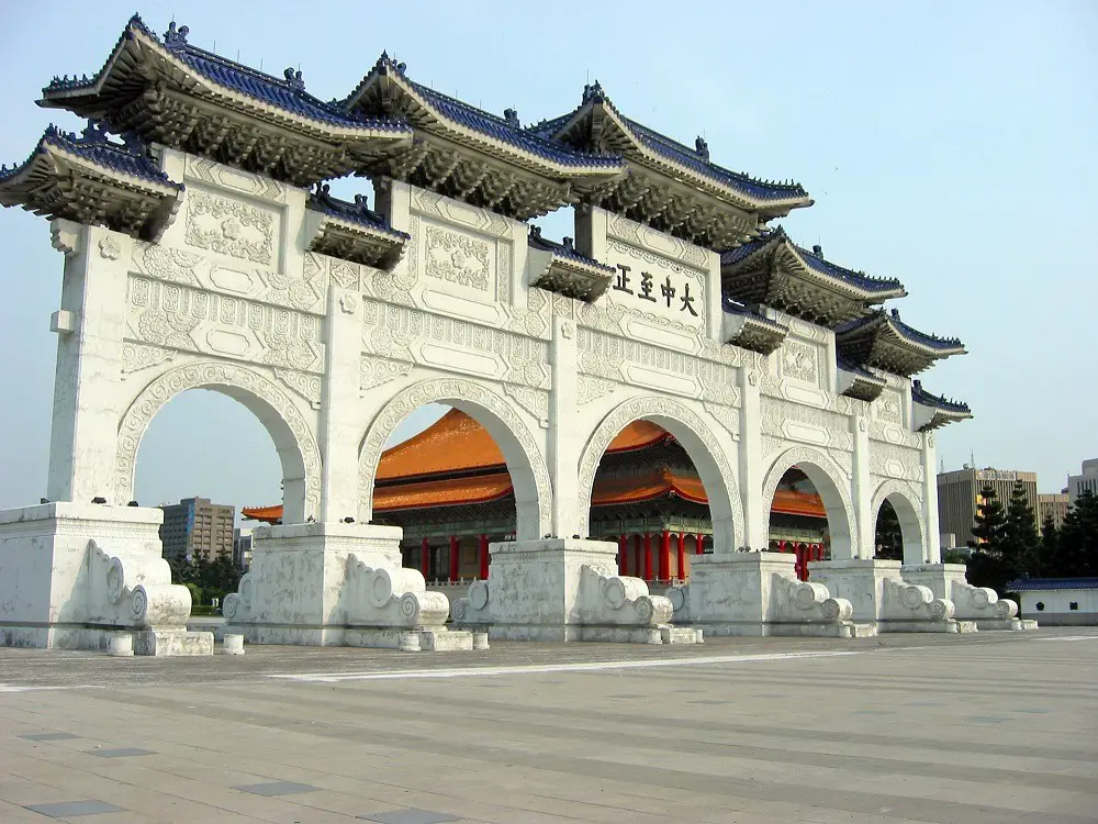 Entrance gate to Chiang Kai Shek Memorial Hall in Taipei