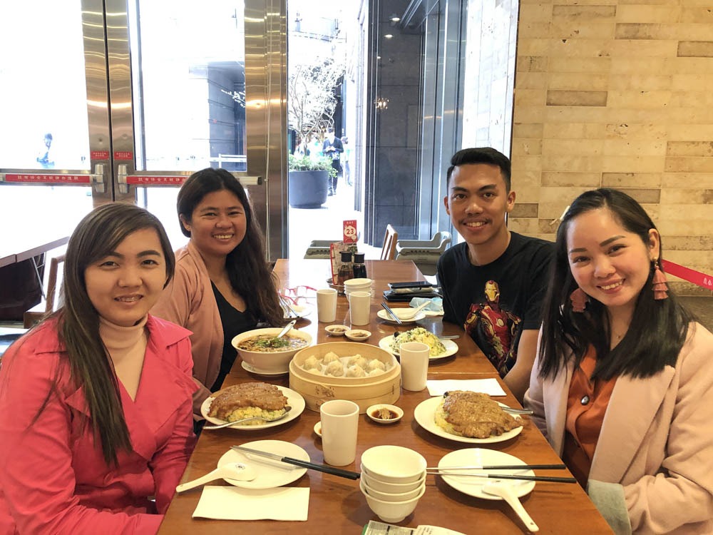 Group shot in Din Tai Fung