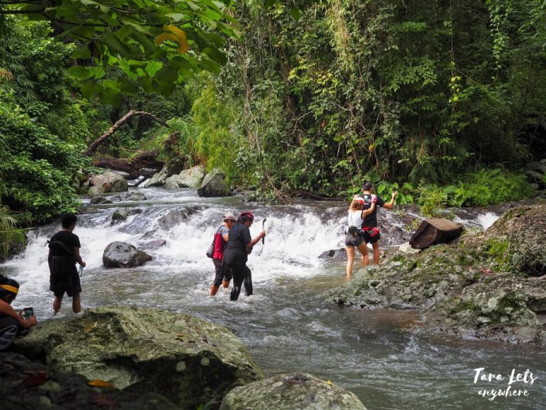 River crossing to Ganano Falls