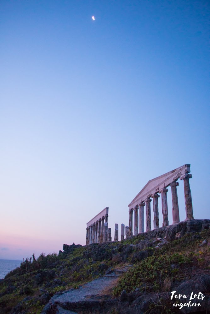 Fortune Island acropolis at sunset