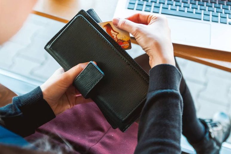 Credit card in wallet