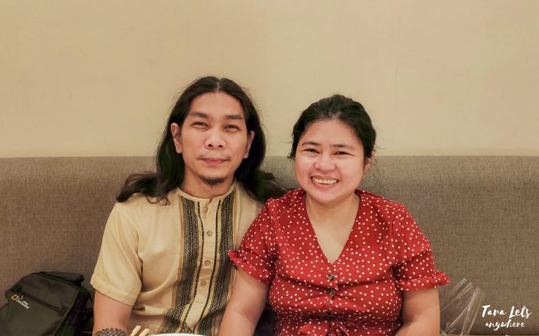 Couple shot in Marriott Cafe