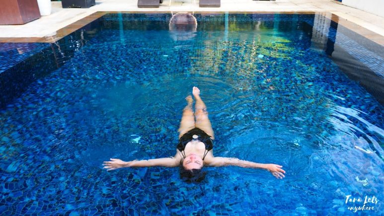Swimming in pool at Casa Carlita