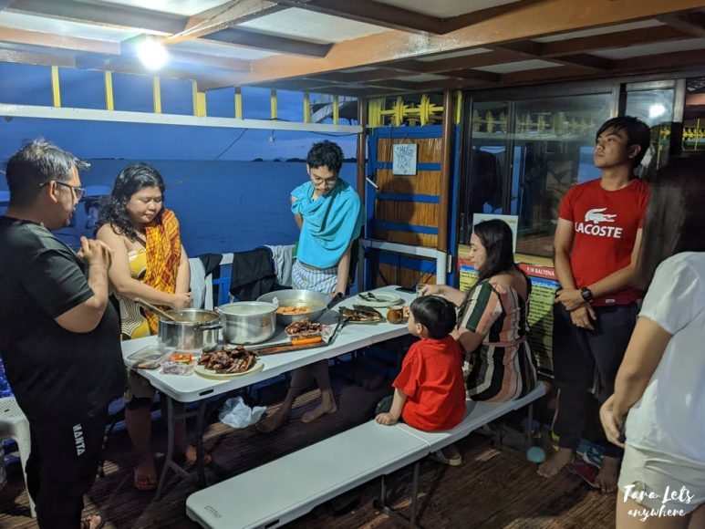 Dinner at calatagan floating house