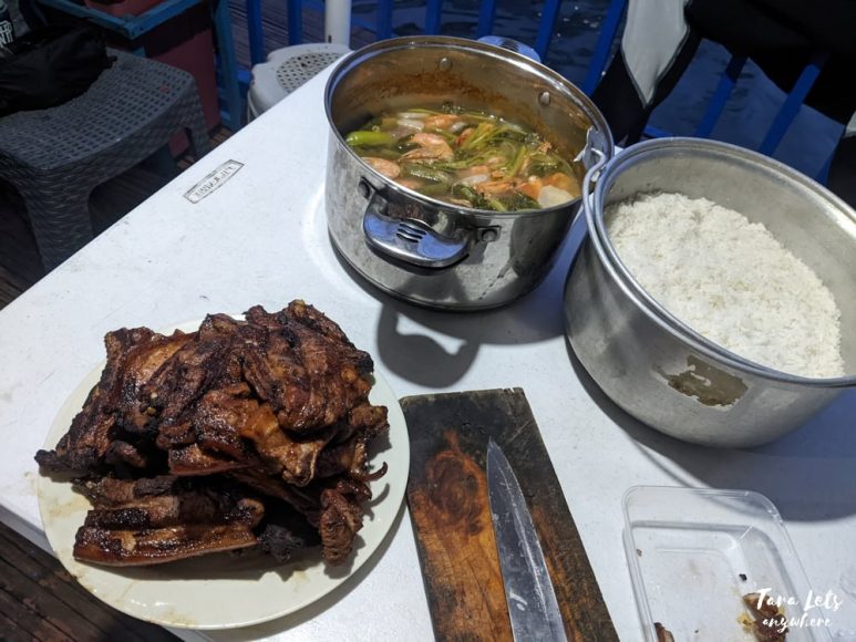 Food at calatagan floating house