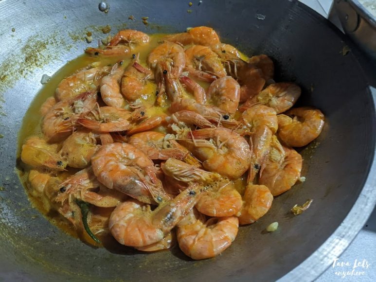 Garlic buttered shrimp